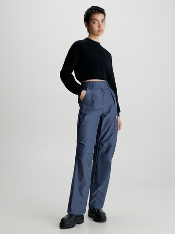 Calvin Klein Jeans Regular Pleat-Front Pants in Blue
