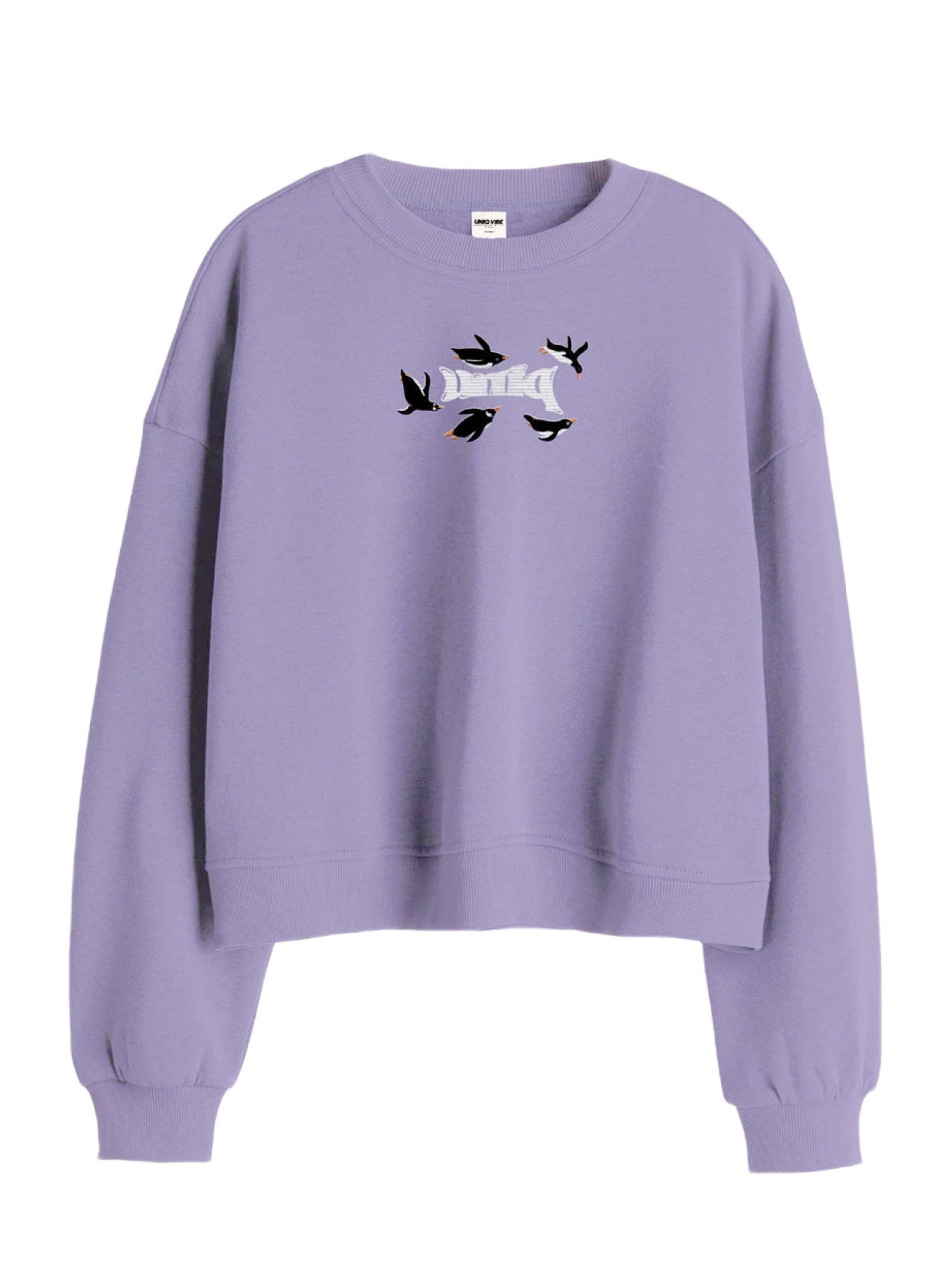 UNIQVIBE Sweatshirt in Purple: front