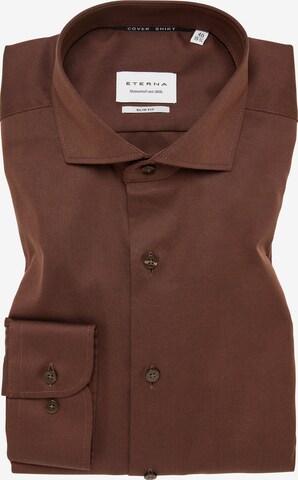 ETERNA Slim fit Business Shirt in Brown