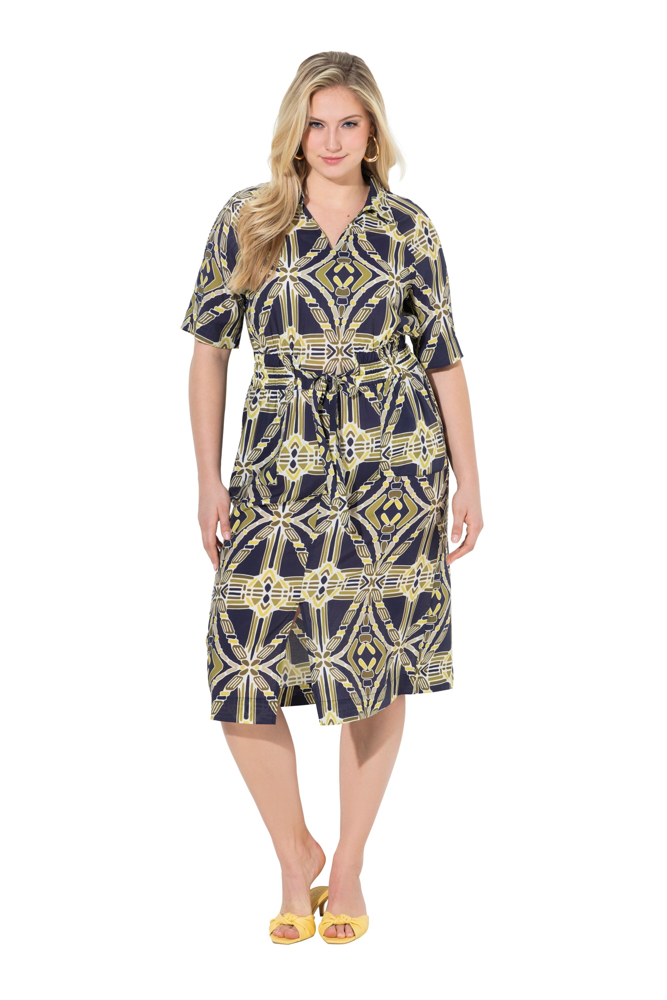 Ulla Popken Blusenkleid in Blau