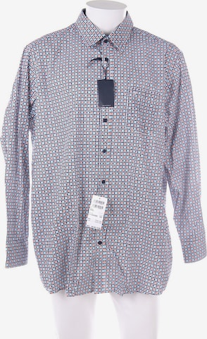 CASAMODA Button Up Shirt in XXL in Blue: front