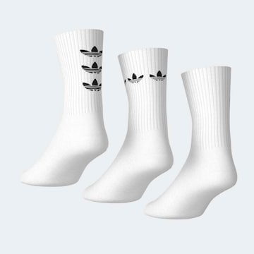 Chaussettes 'TREFOIL' ADIDAS ORIGINALS en blanc