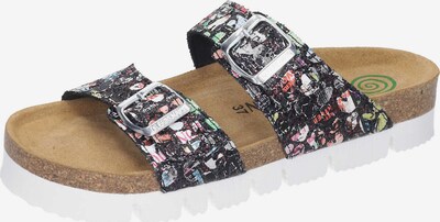 DR. BRINKMANN Pantolette in grasgrün / rosa / schwarz / weiß, Produktansicht