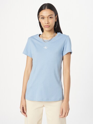 T-shirt Calvin Klein Jeans en bleu : devant