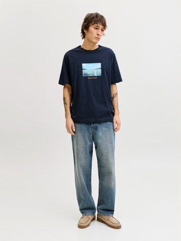 JACK & JONES T-Shirt 'JORNORREBRO' in Blau