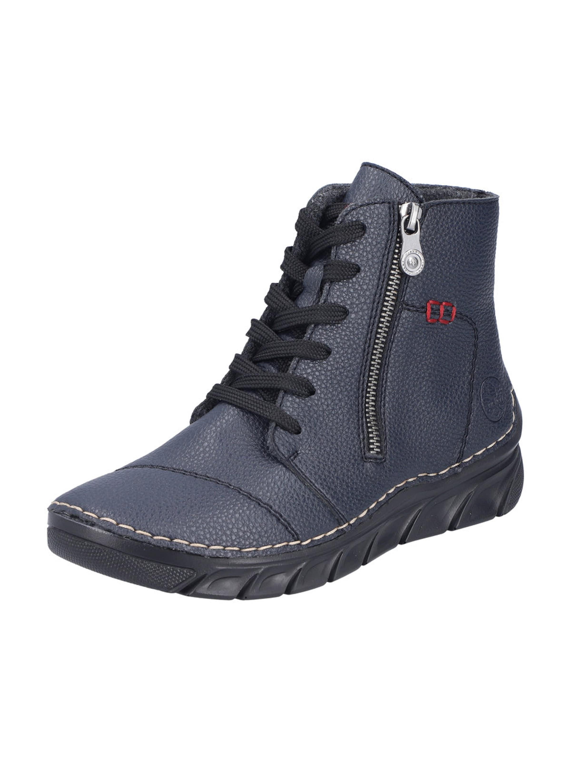 Ghete cu șireturi de la Rieker pe albastru: față