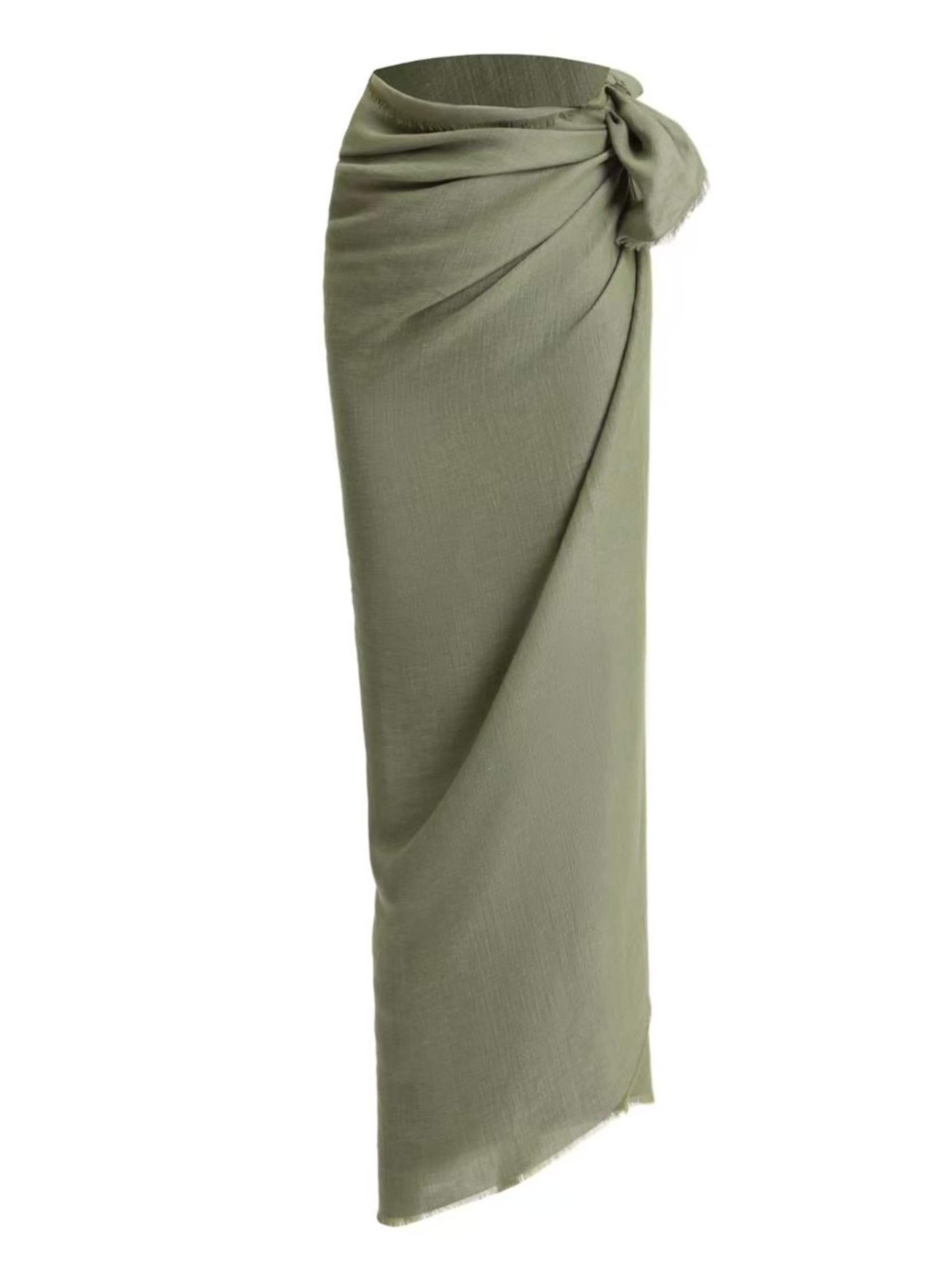Telo da mare 'Pareo' di Emilie collection in verde: frontale