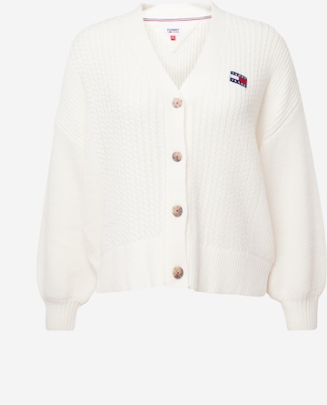 Cardigan Tommy Jeans Curve en blanc : devant