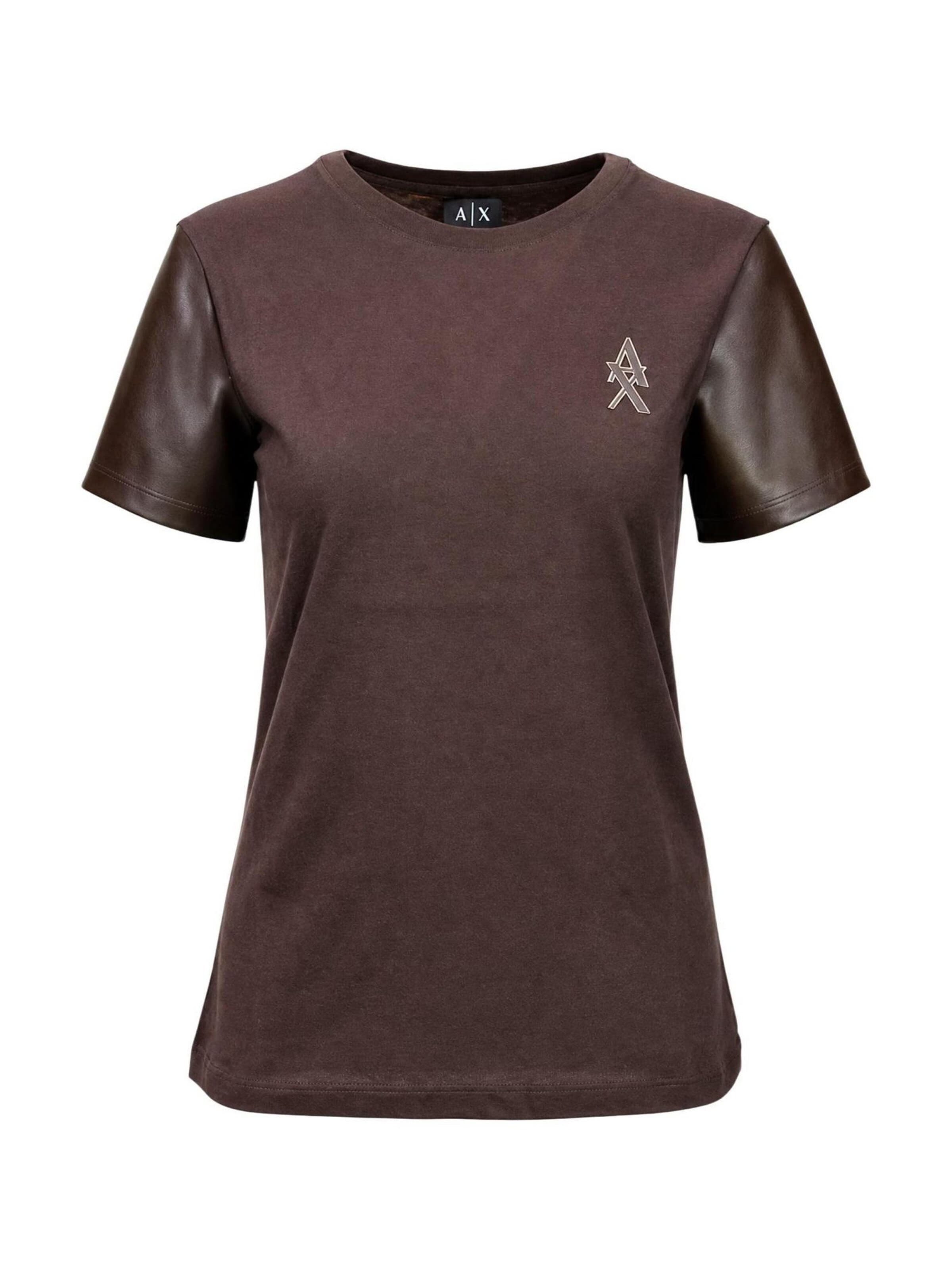 Maglietta 'XW002812 AF10356' di ARMANI EXCHANGE in marrone: frontale