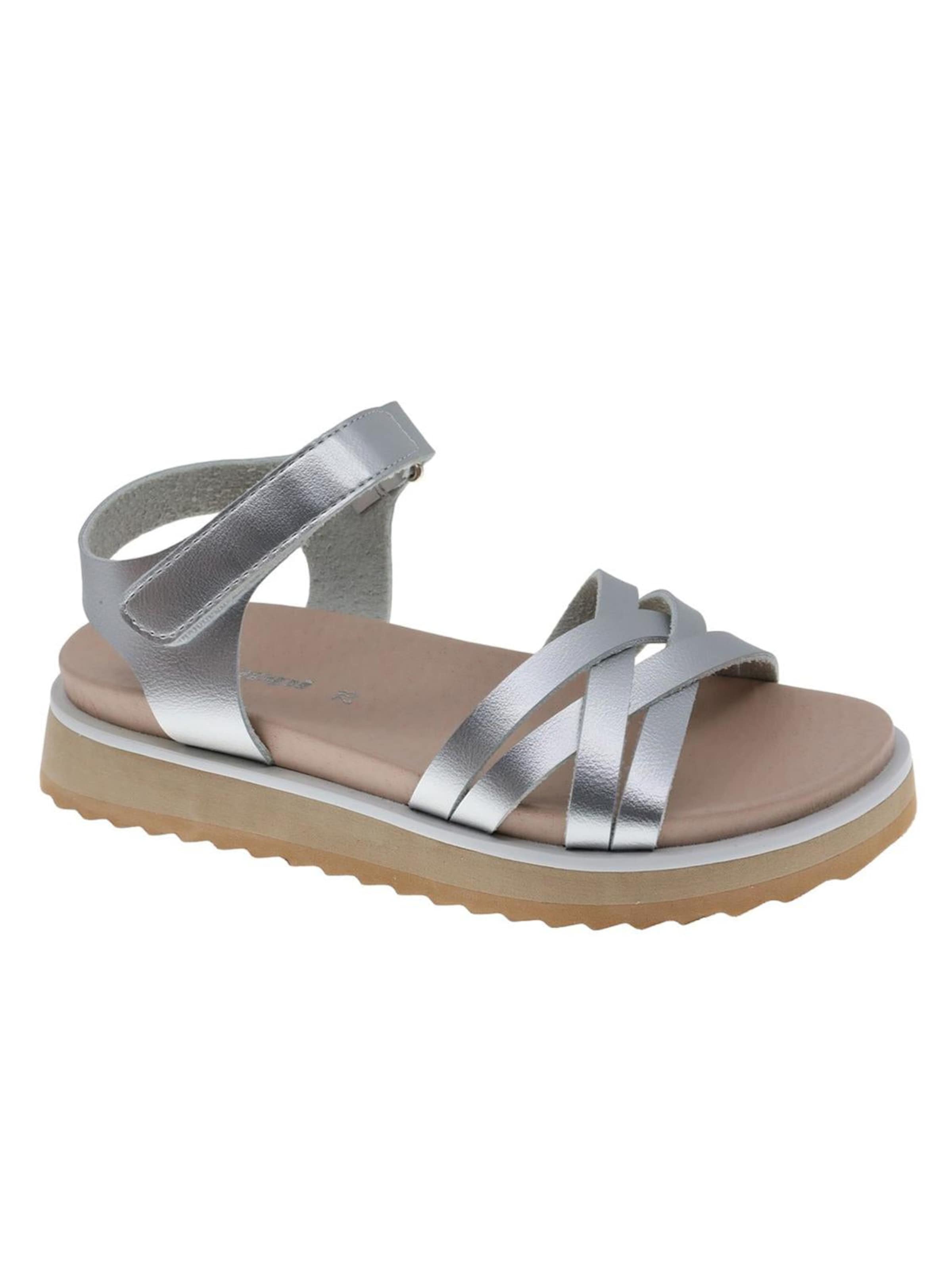 Beppi Sandalen 'Casual Sandal' in Zilver: voorkant