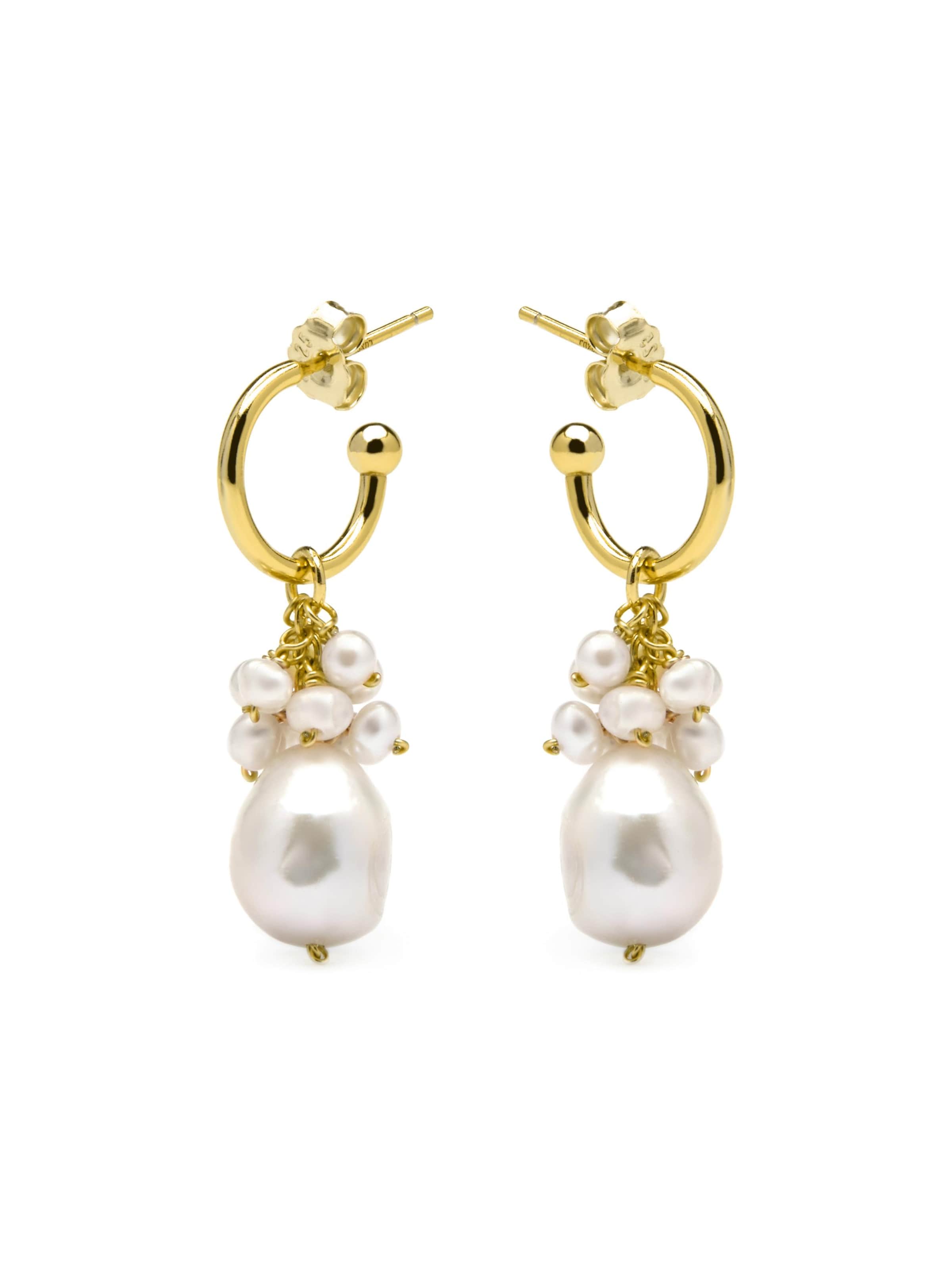 Luxenter - Pendientes 'Zoqoyi' en blanco: frente