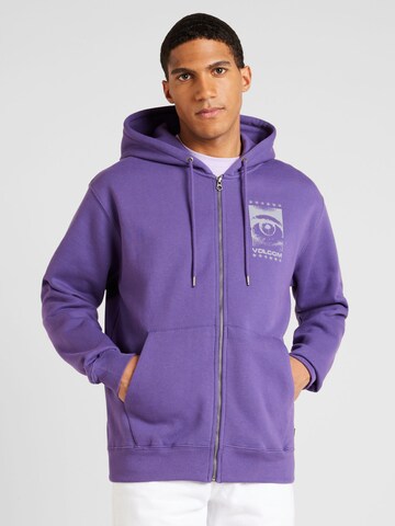 Volcom Zip-Up Hoodie 'WATANITE' in Purple