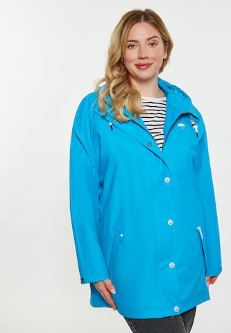 Schmuddelwedda Between-seasons coat in Blue: front