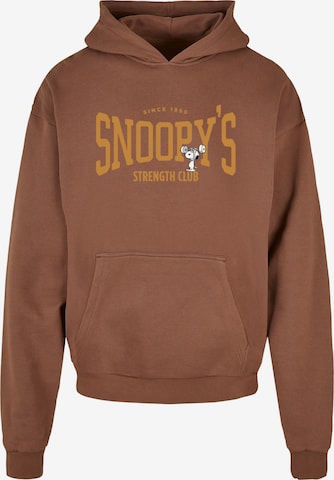Merchcode Sweatshirt ' Peanuts - Strength club' in Gemengde kleuren: voorkant