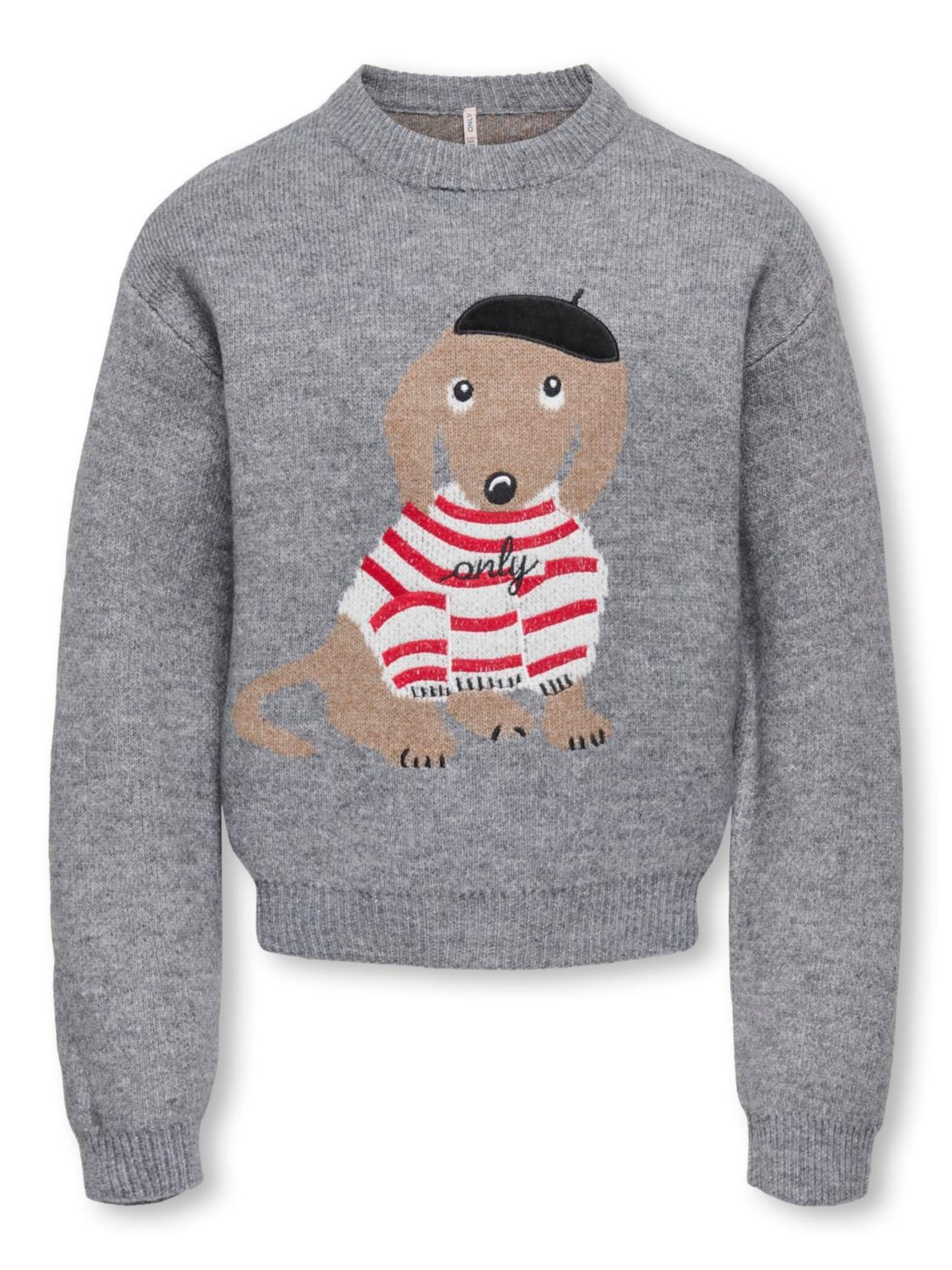 Pull-over ONLY GIRLS en gris : devant