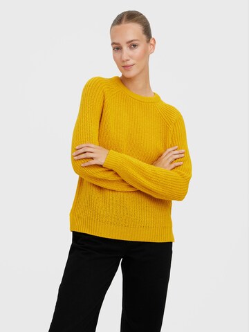 VERO MODA Пуловер 'Lea' в жълто: отпред