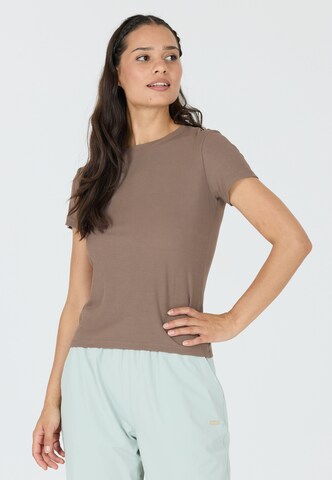 Athlecia T-Shirt 'Tinashe' in Braun: Vorderseite