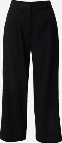 ABOUT YOU x Marie von Behrens Wide leg Pleat-front trousers 'Magdalena' in Black: front