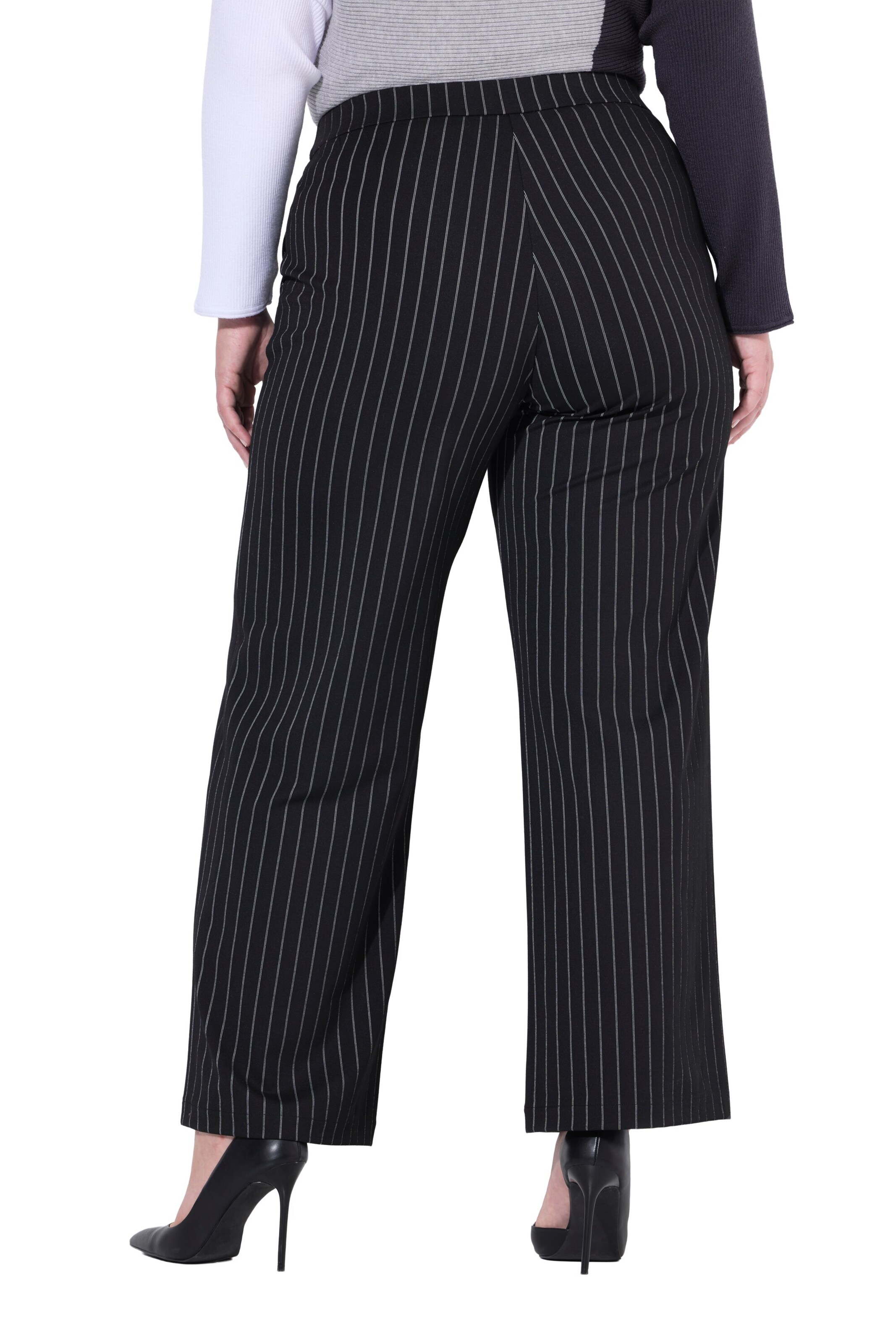 Ulla Popken Wide leg Broek in Zwart