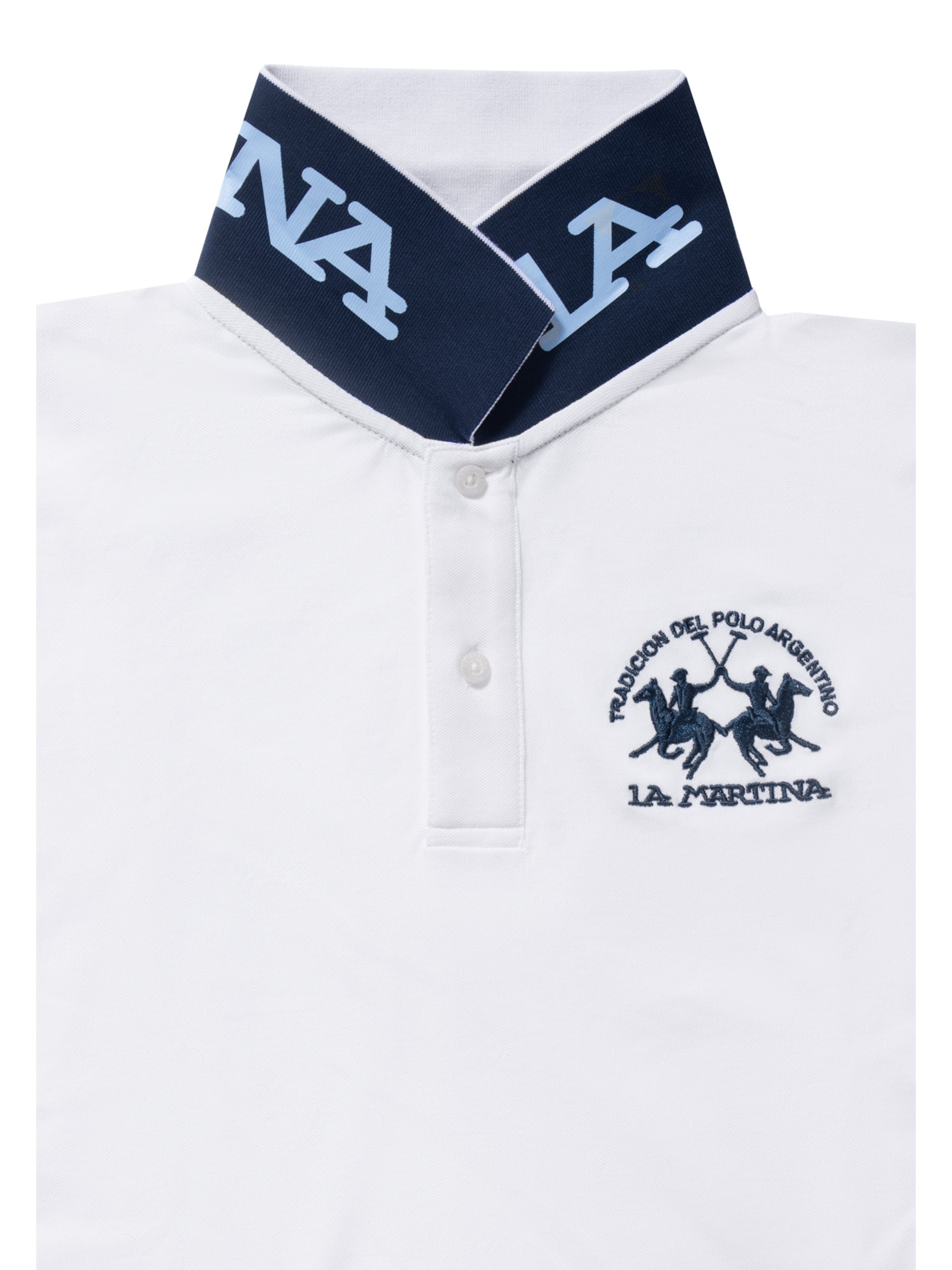 La Martina Shirt ' CCMP11 ' in Wit