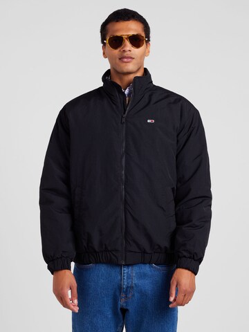 Tommy Jeans - Casaco meia-estação 'ESSENTIAL' em preto: frente