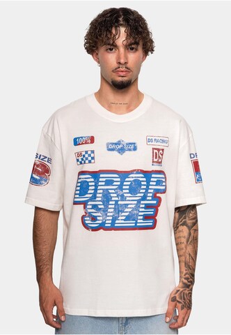 Dropsize Μπλουζάκι 'Racing' σε λευκό: μπροστά