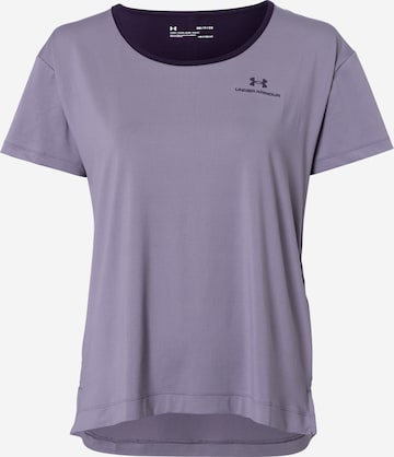 T-shirt fonctionnel 'Rush' UNDER ARMOUR en violet : devant