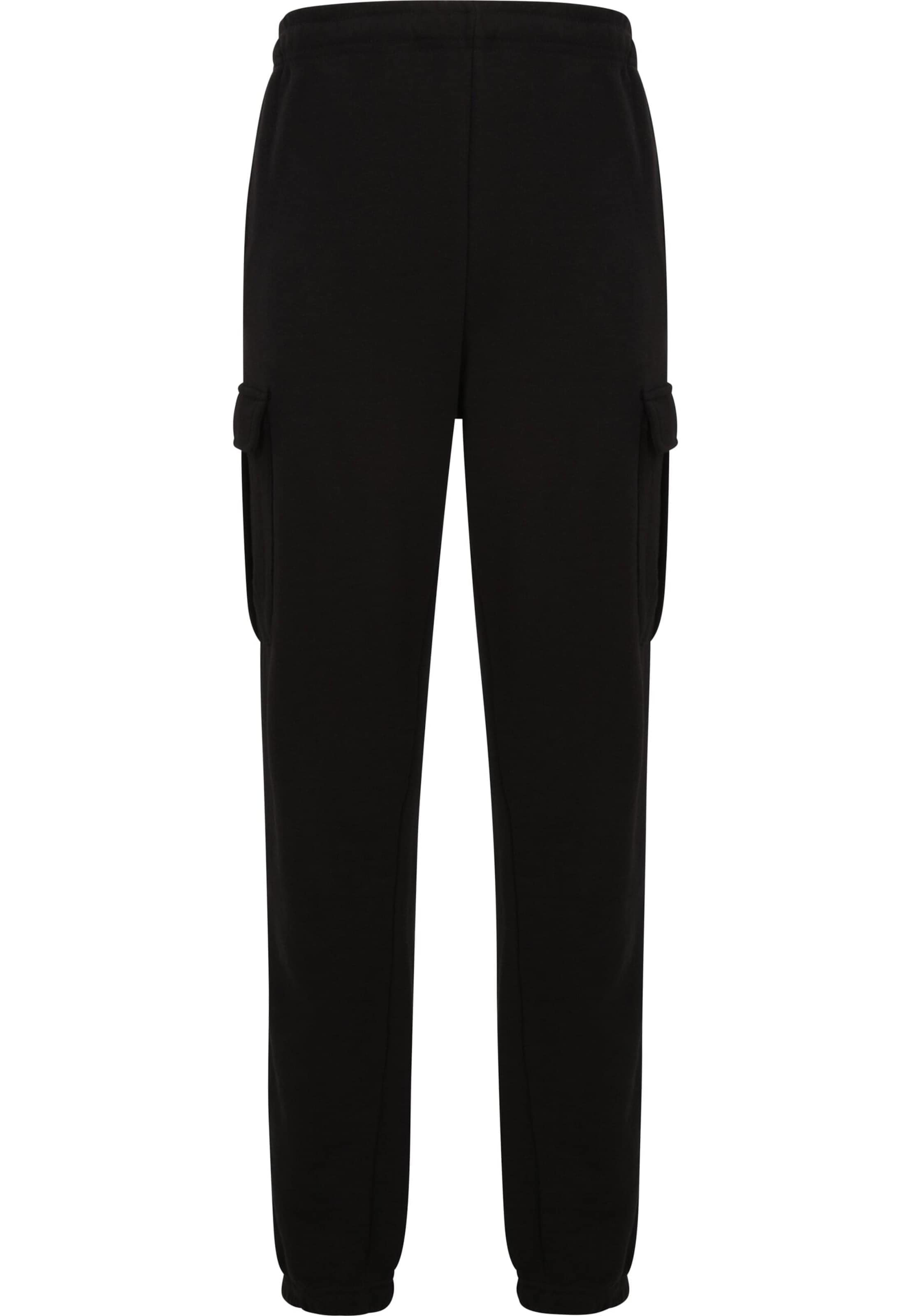 Pantalon cargo 'Light Terry' Urban Classics en noir : devant