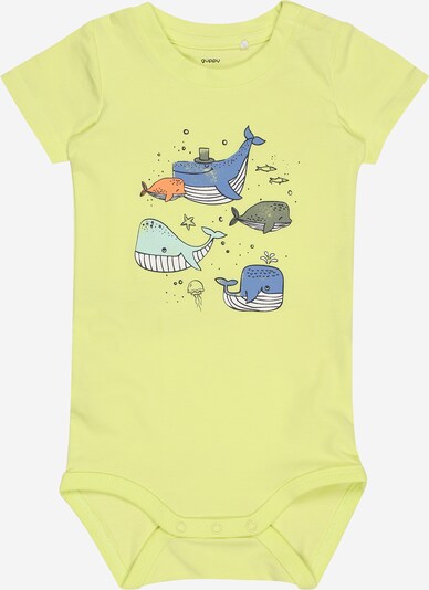 Guppy Romper/Bodysuit 'HELMI' in Dusty blue / Yellow / Mixed colors / Black, Item view