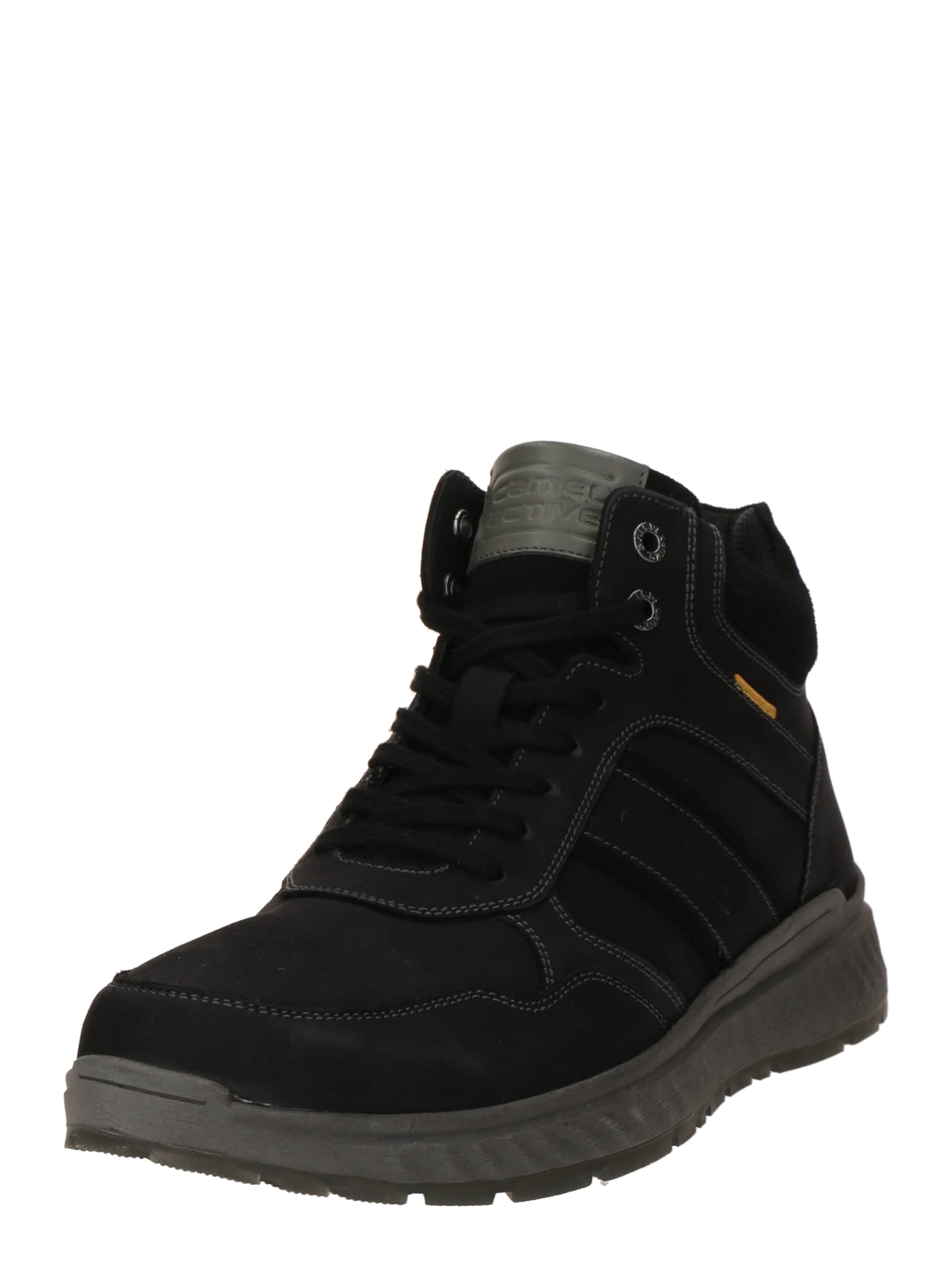 CAMEL ACTIVE Trampki wysokie 'Wood' w kolorze czarny: przód