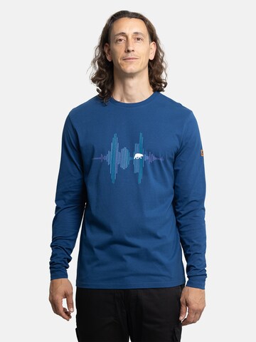 FORSBERG Sweatshirt 'Longsleeve mit Audiowelle' in Blue