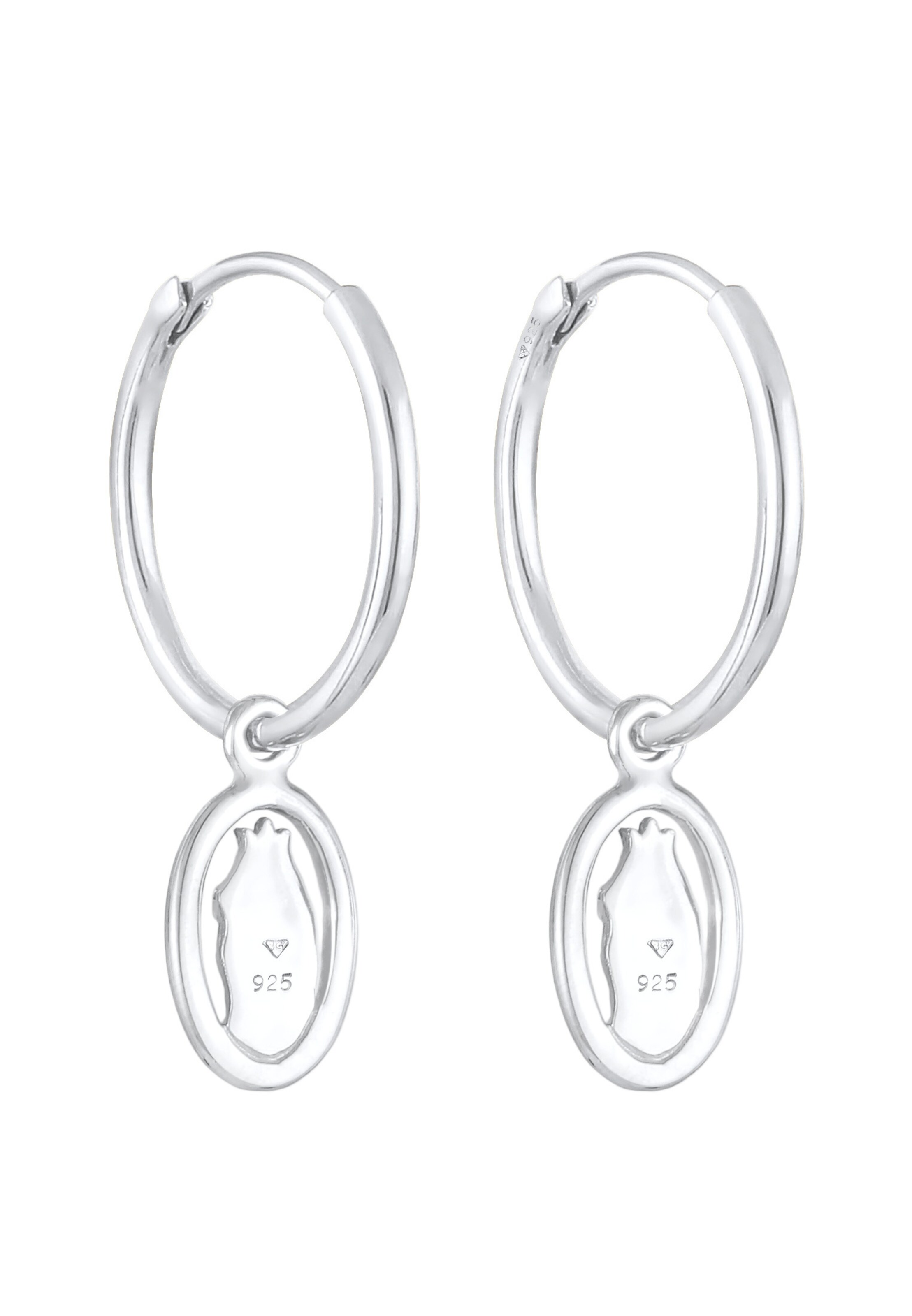 ELLI Oorbellen 'Marienbild' in Zilver