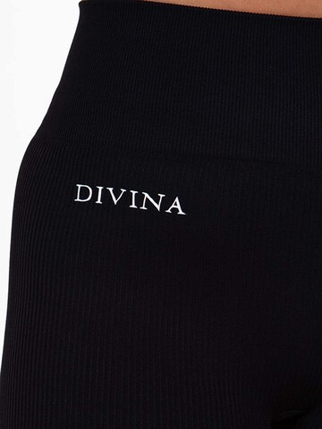 Divina Slimfit Leggings 'Wavy' in Schwarz