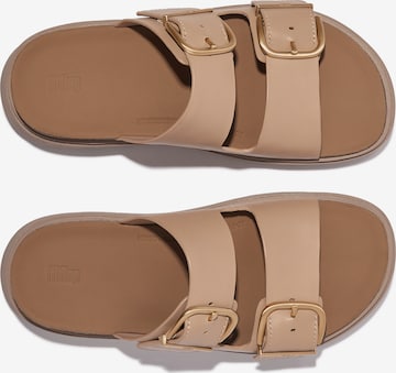 FitFlop Mules in Beige: front