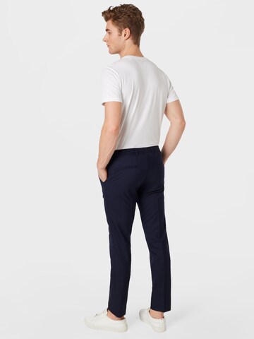 Oscar Jacobson Regular Pleat-Front Pants in Blue