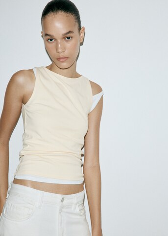 MANGO Topp 'TECLI' i beige: framsida