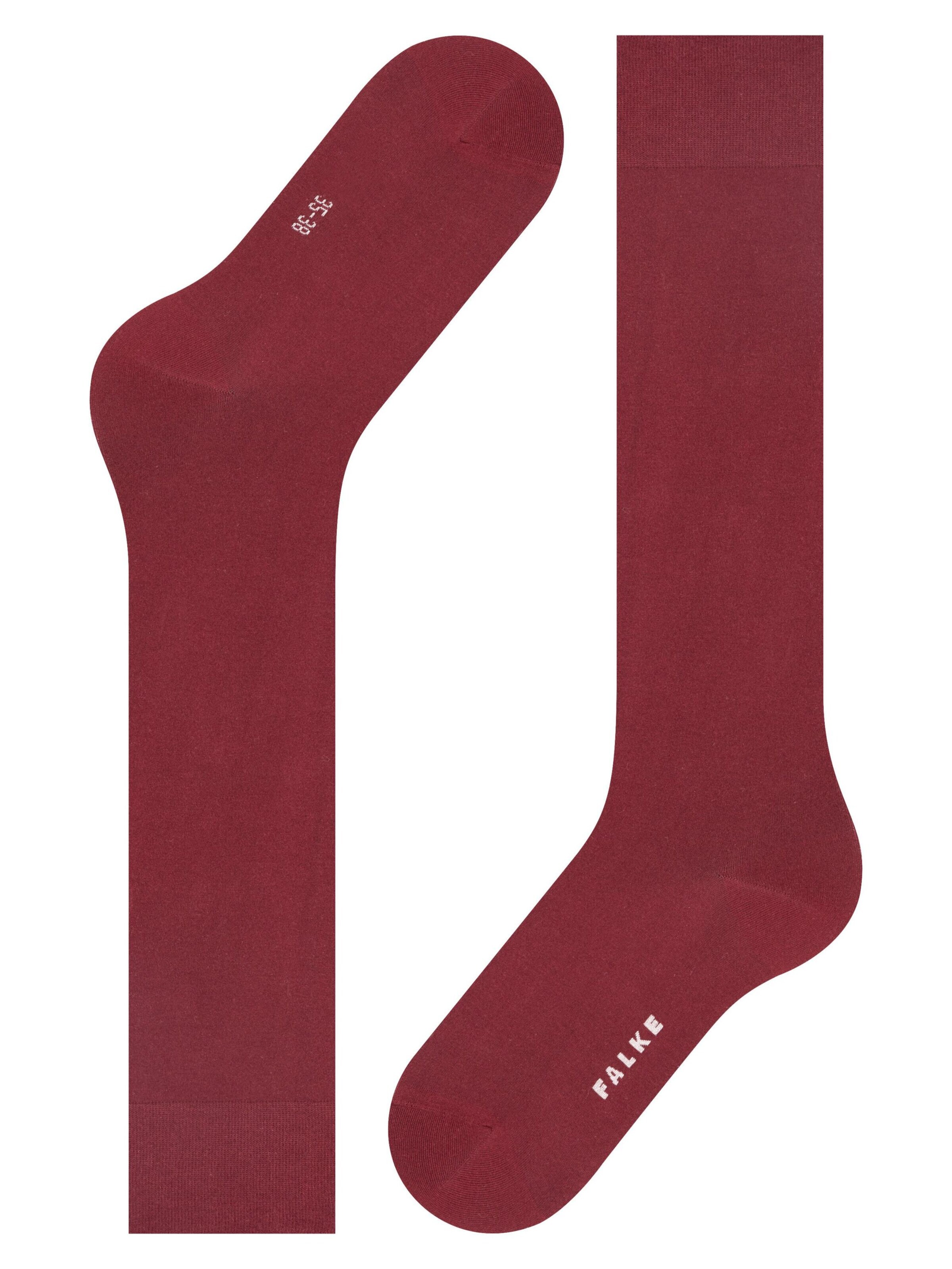 FALKE Knee High Socks 'Cotton Touch' in Red: front