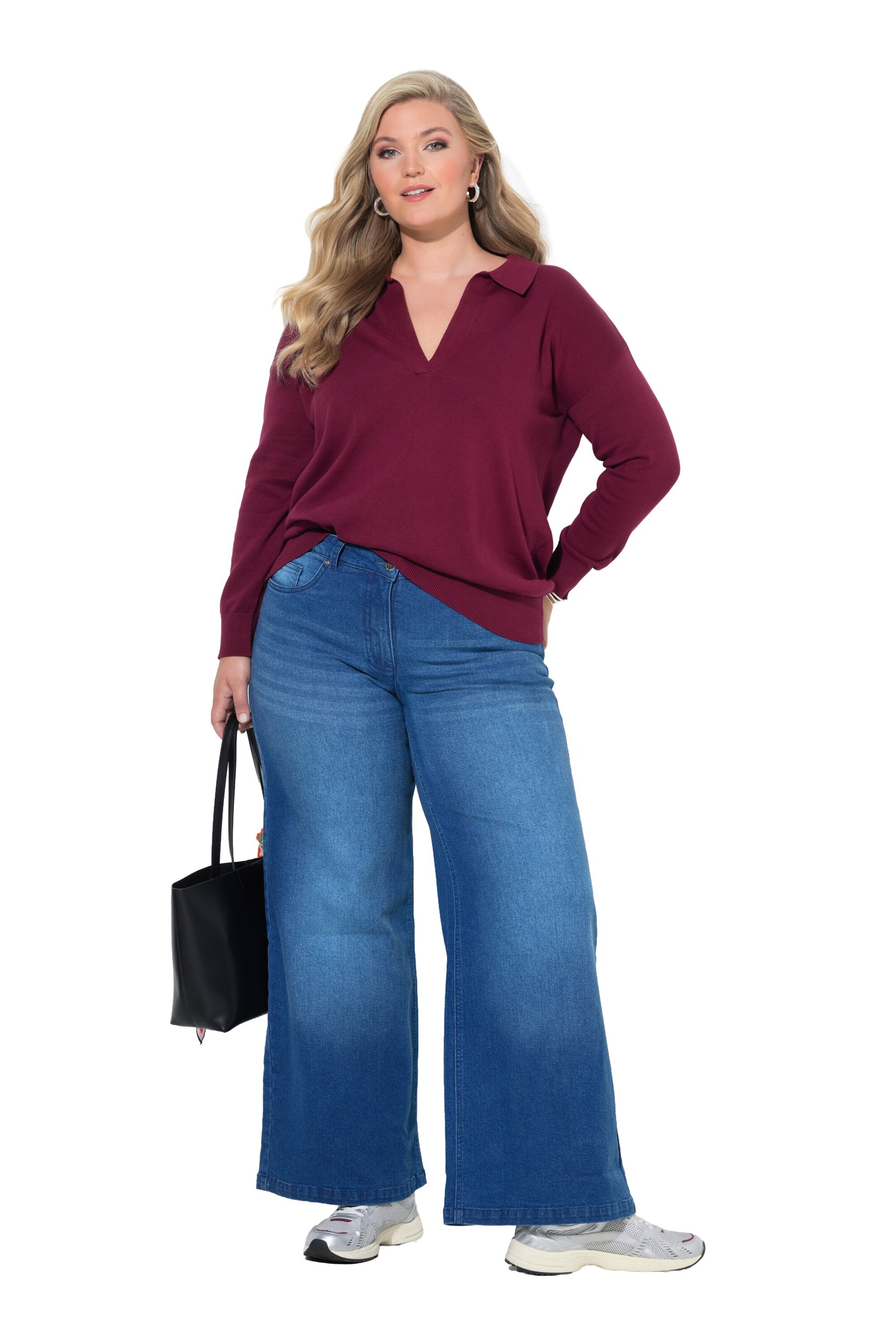 MIAMODA Wide leg Jeans in Blauw: voorkant