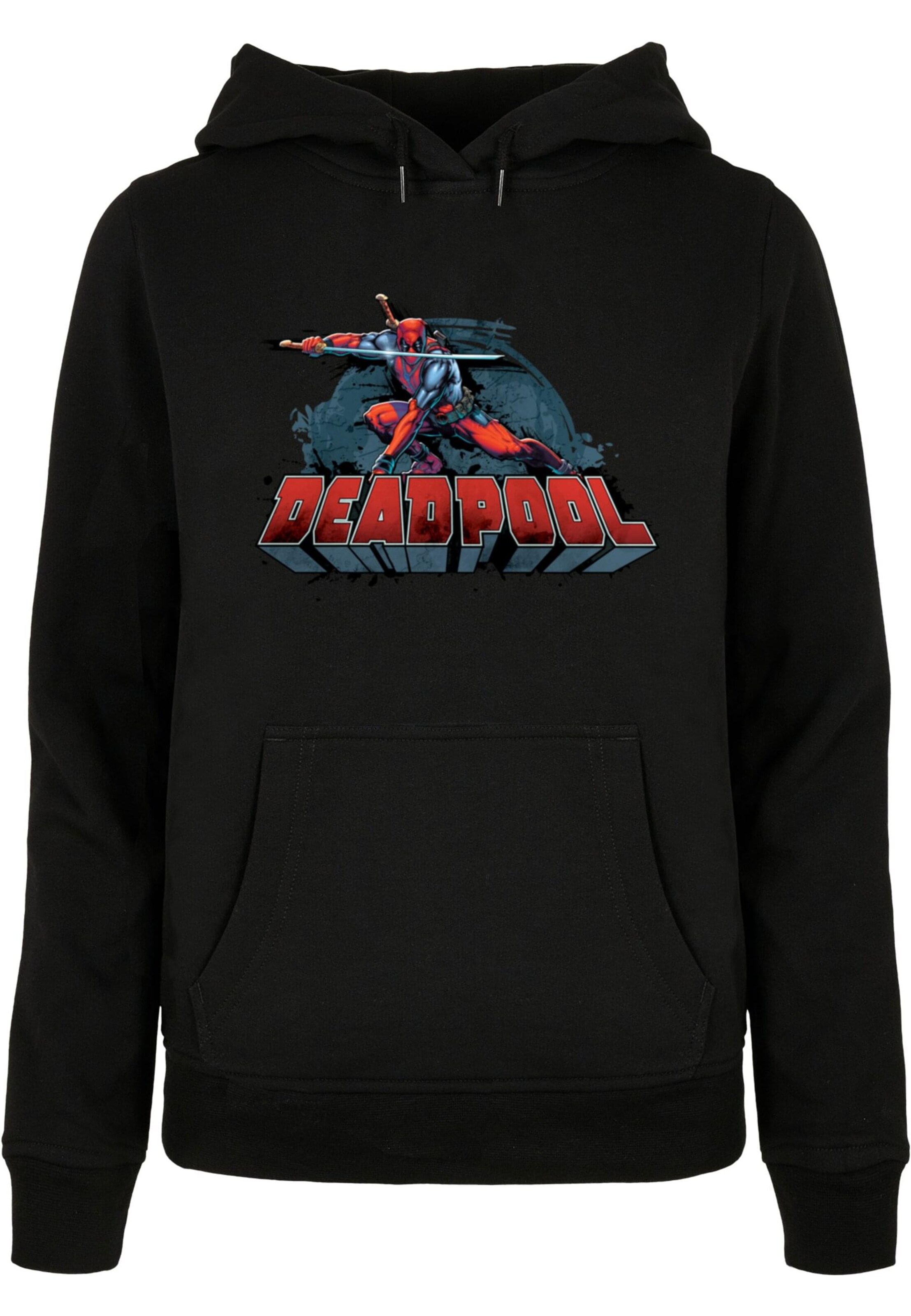 ABSOLUTE CULT Sweatshirt 'Deadpool - Sword' in Schwarz: Vorderseite