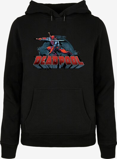 ABSOLUTE CULT Sweatshirt 'Deadpool - Sword' in marine / dunkelrot / schwarz, Produktansicht