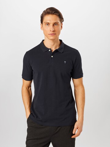 KnowledgeCotton Apparel Poloshirt 'ROWAN' in Blau: predná strana