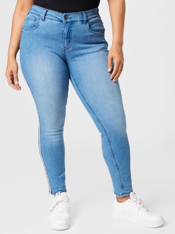 Zizzi Skinny Jeans 'LADAN' in Blauw: voorkant