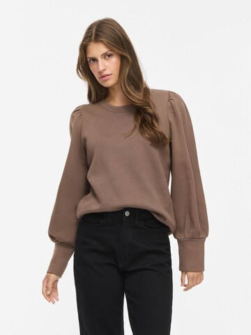 Sweat-shirt 'VIVERA' VILA en marron : devant