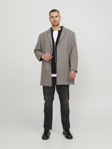 Jack & Jones Plus Between-Seasons Coat in Grey