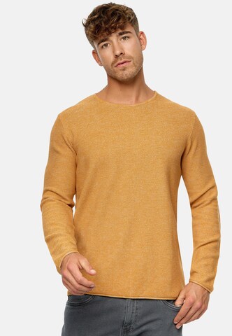 INDICODE JEANS Sweater 'Loakim' in Yellow: front