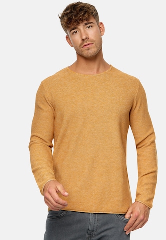 INDICODE JEANS Sweater 'Loakim' in Yellow: front