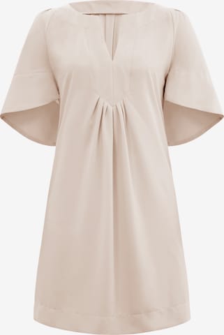 Rochie de la Imily Bela pe bej: față