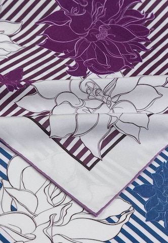 Foulard ' Dahlias & Stripes ' di Roeckl in rosso