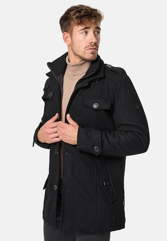 INDICODE JEANS Übergangsmantel 'Brandon' in Schwarz: Vorderseite