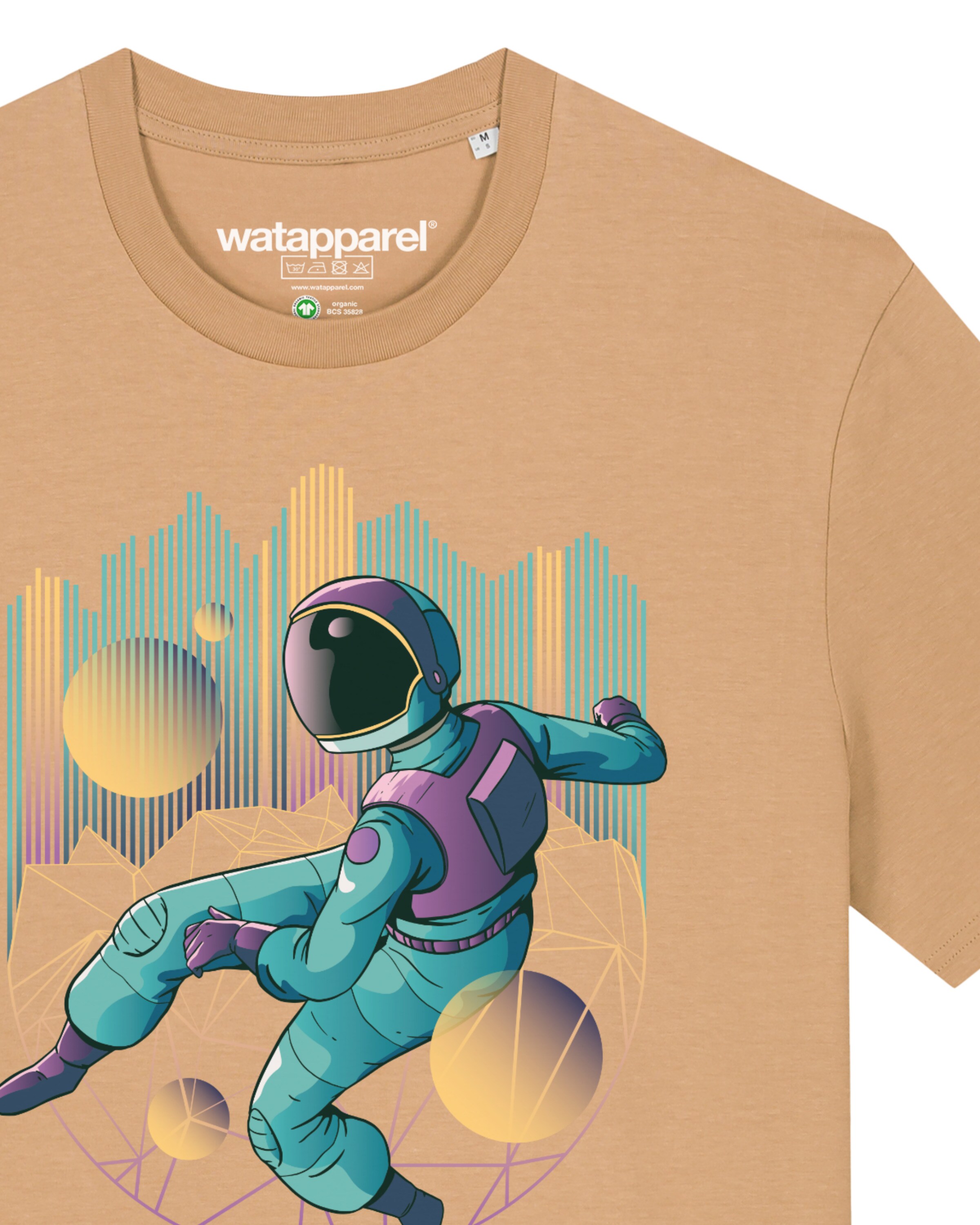 T-Shirt 'Techno Astronaut' Watapparel en beige